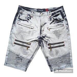 Makobi Ice Wash Men's Shorts Color Gray Size 36